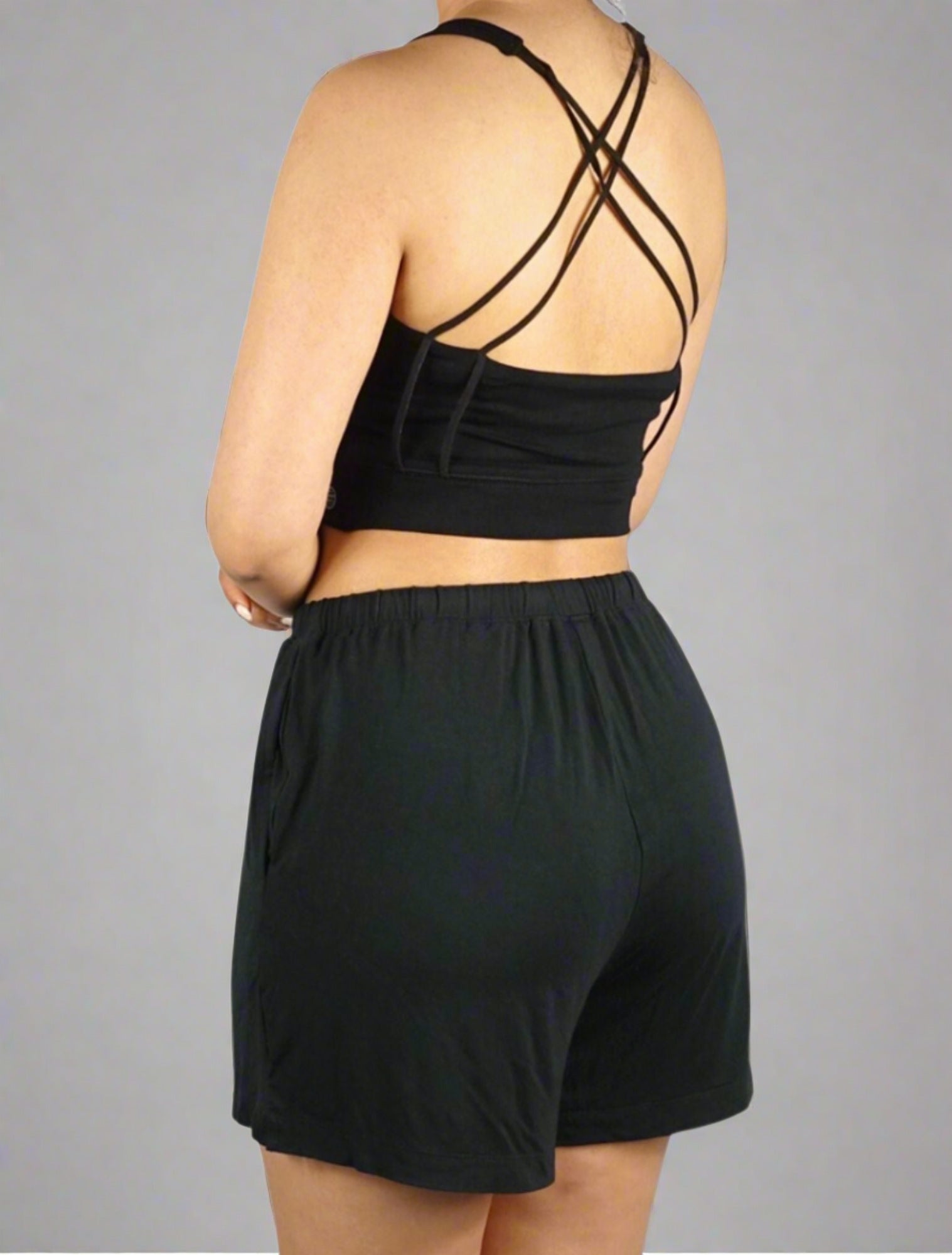 Active by GS Bamboo Luxe Women's Lounge Shorts l Black