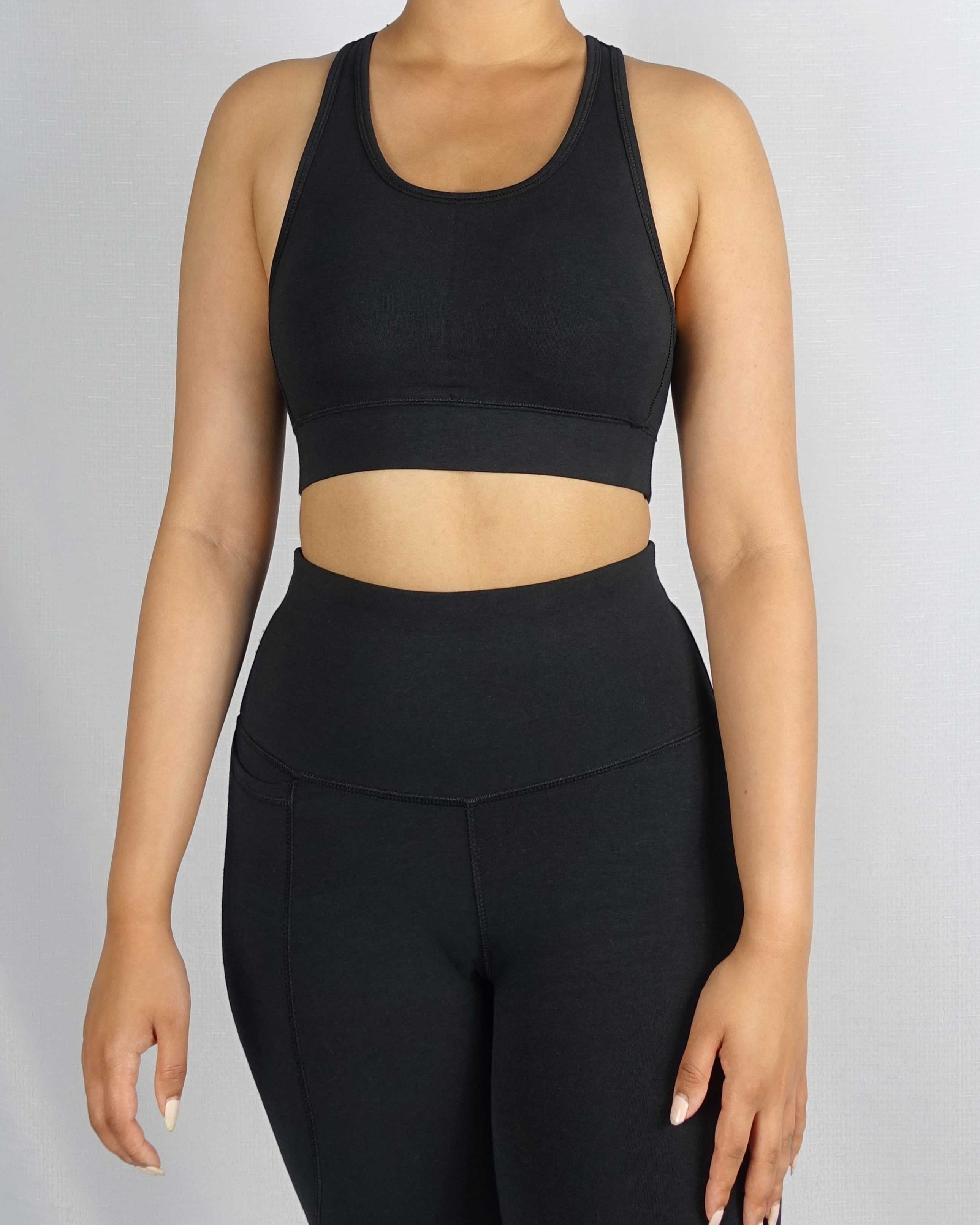 Black sports bra