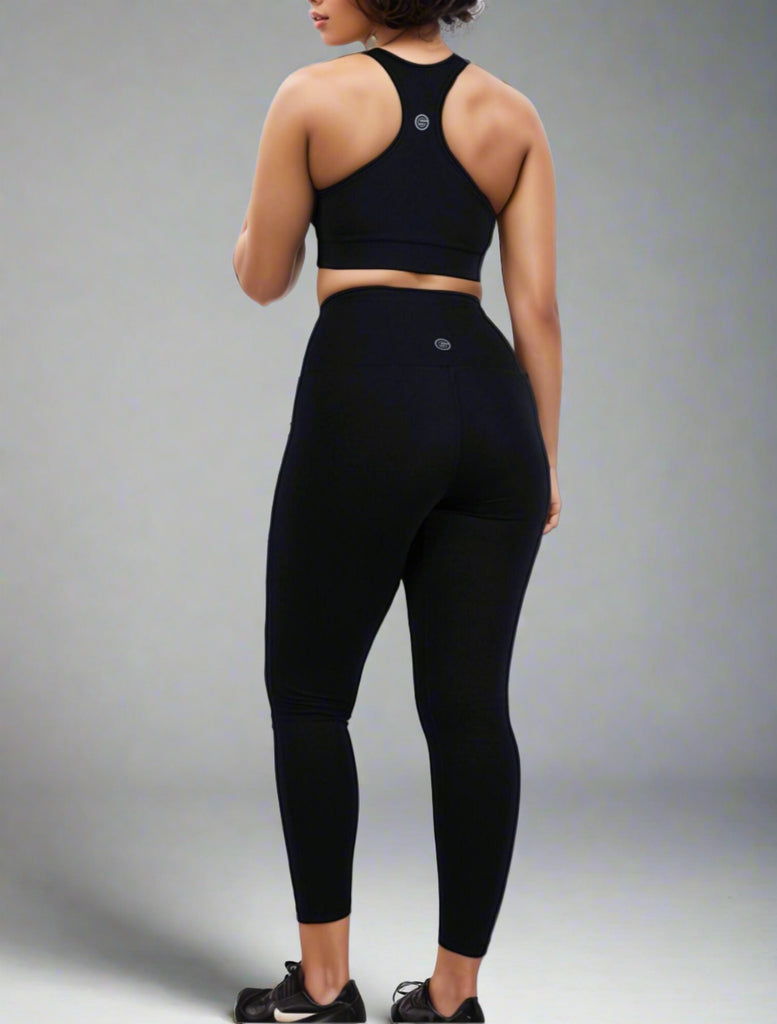 Black phone pocket activewear gym and yoga super soft legging & tights