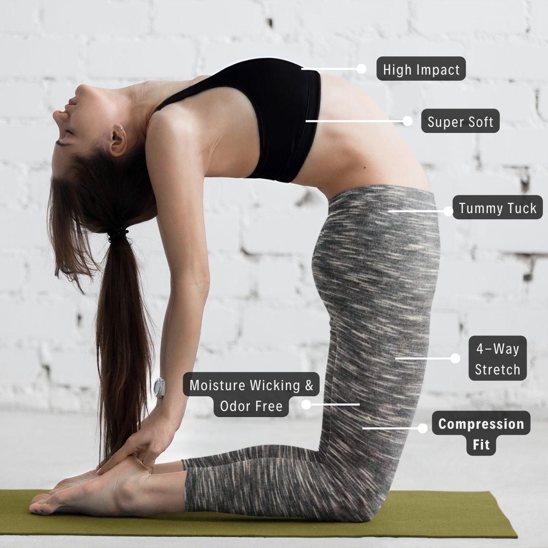 Buttery Soft & Moisture wicking Yoga Tights with Flexible Stretch and Flattering Shape