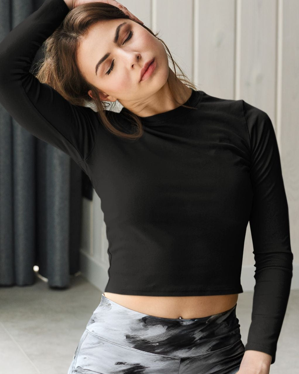 Full Sleeve Crop Top Bamboo Soft and stretchy