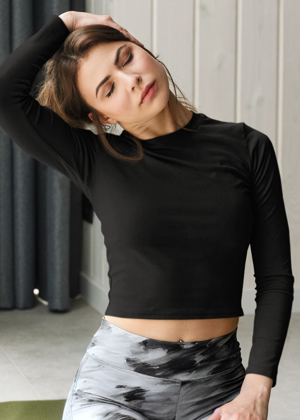 Full Sleeve Crop Top Bamboo Soft and stretchy