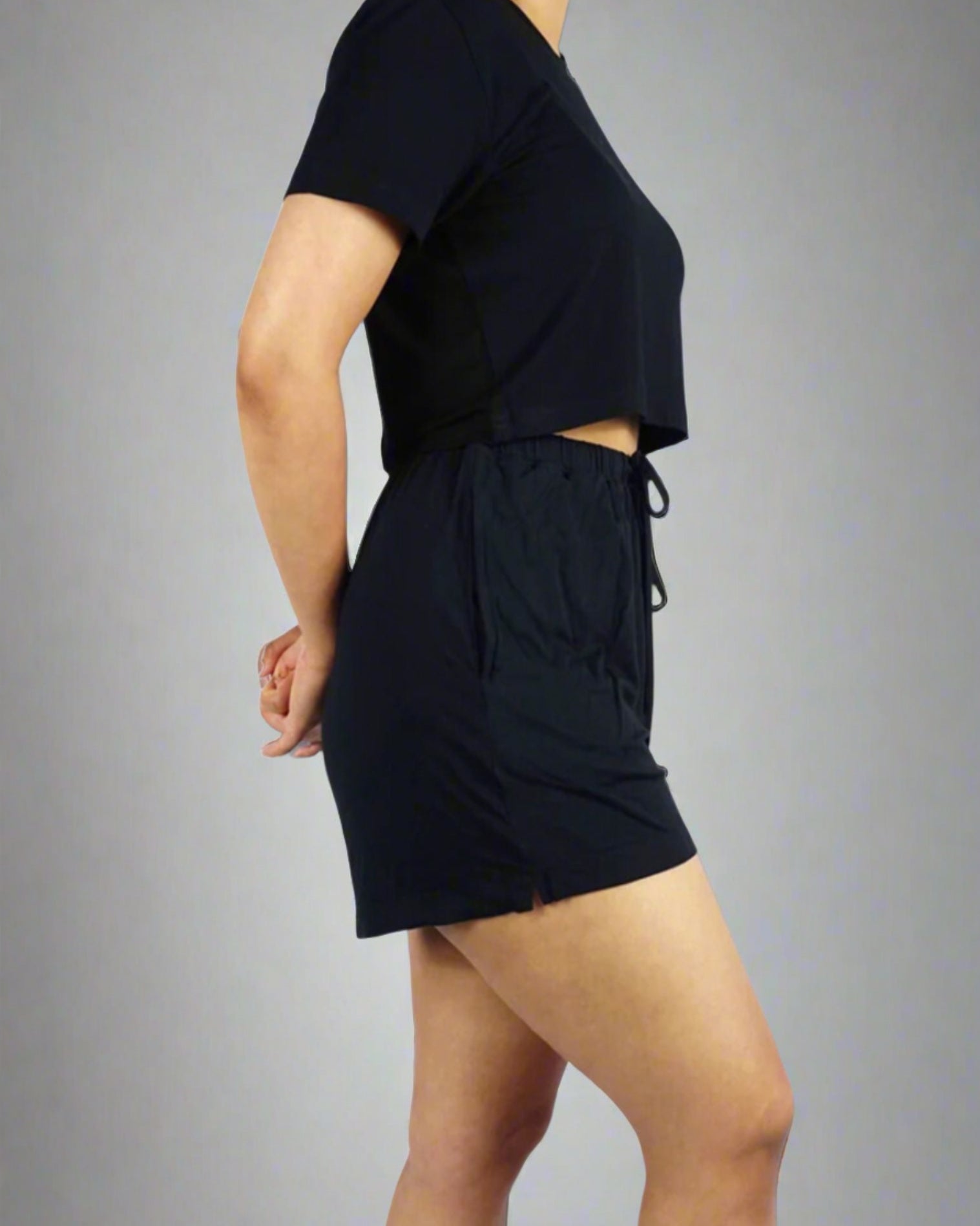 Silky Soft Bamboo Women's Black Lounge Shorts Active by GS