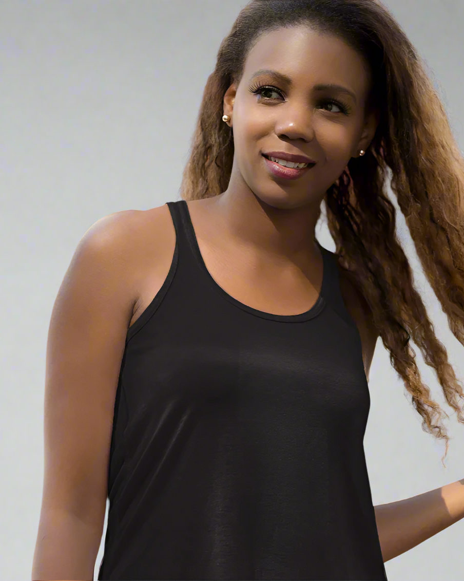 Black tank top in super soft bamboo blend fabric - Active by GS