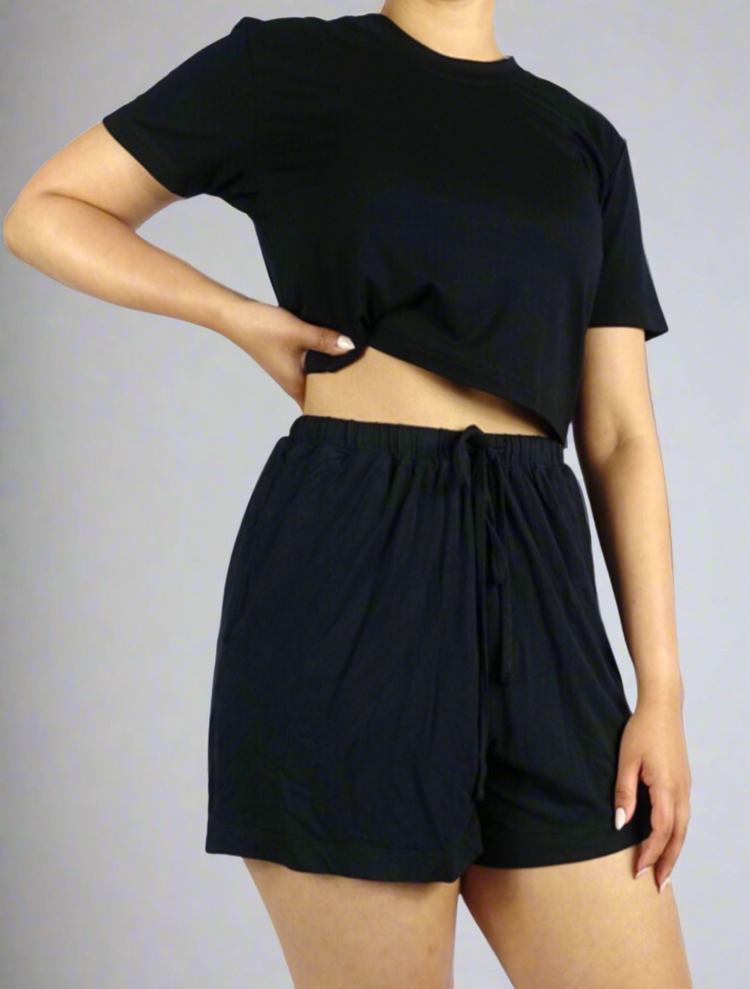 Women's Bamboo Shorts Buttery Soft & Hypoallergenicl Black l Active by GS