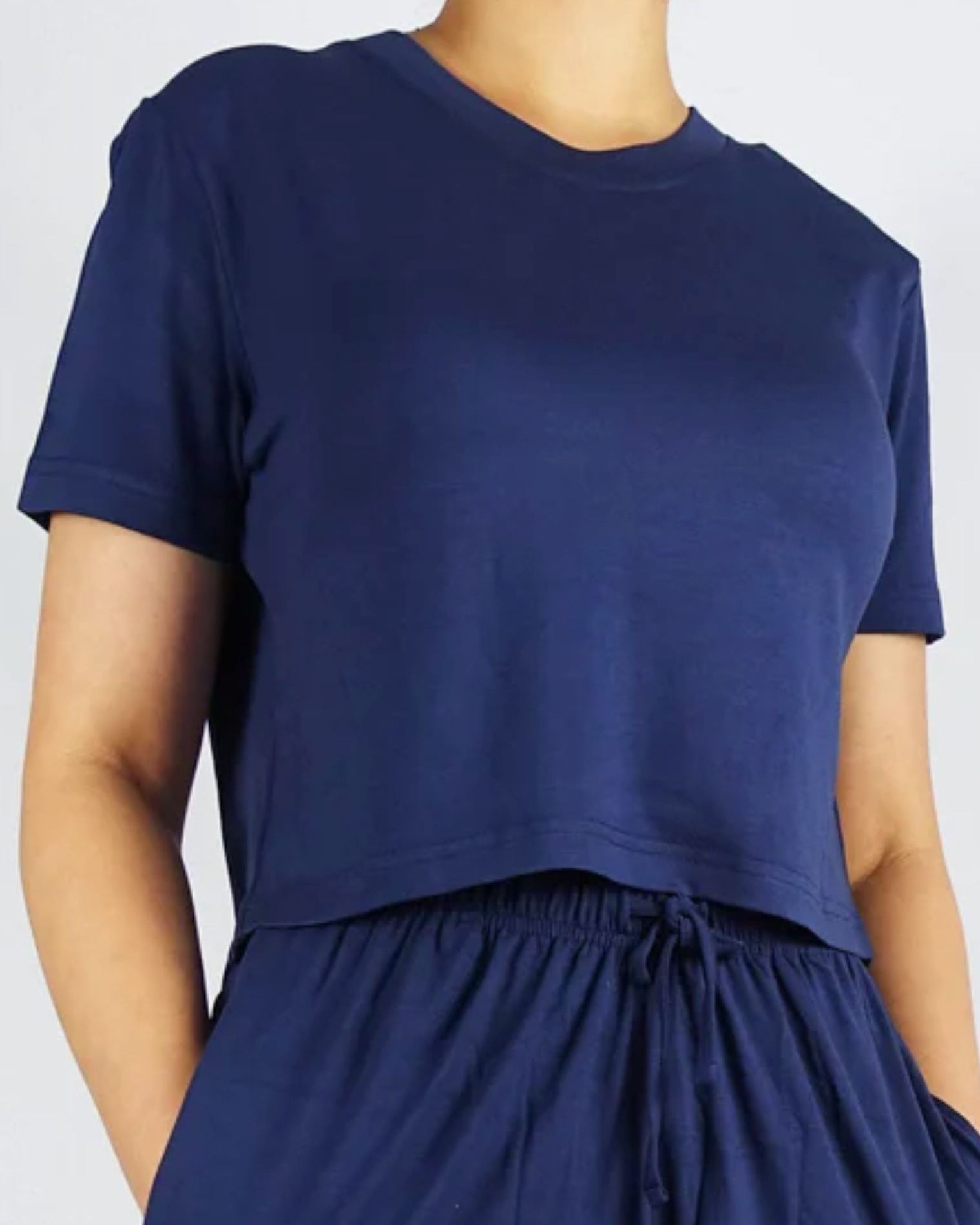 Women's short & teet set soft and breathable navy