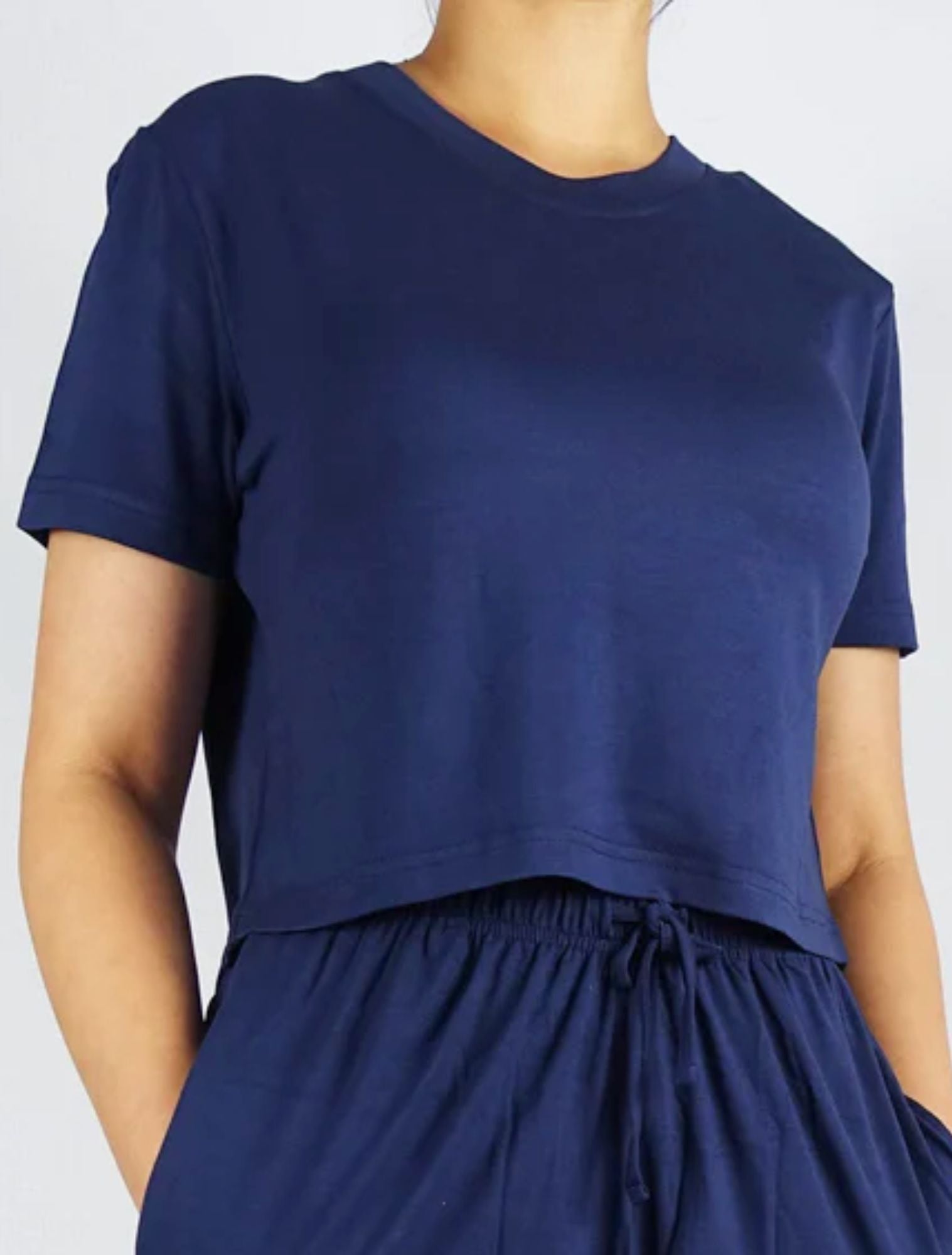 Women's short & teet set soft and breathable navy