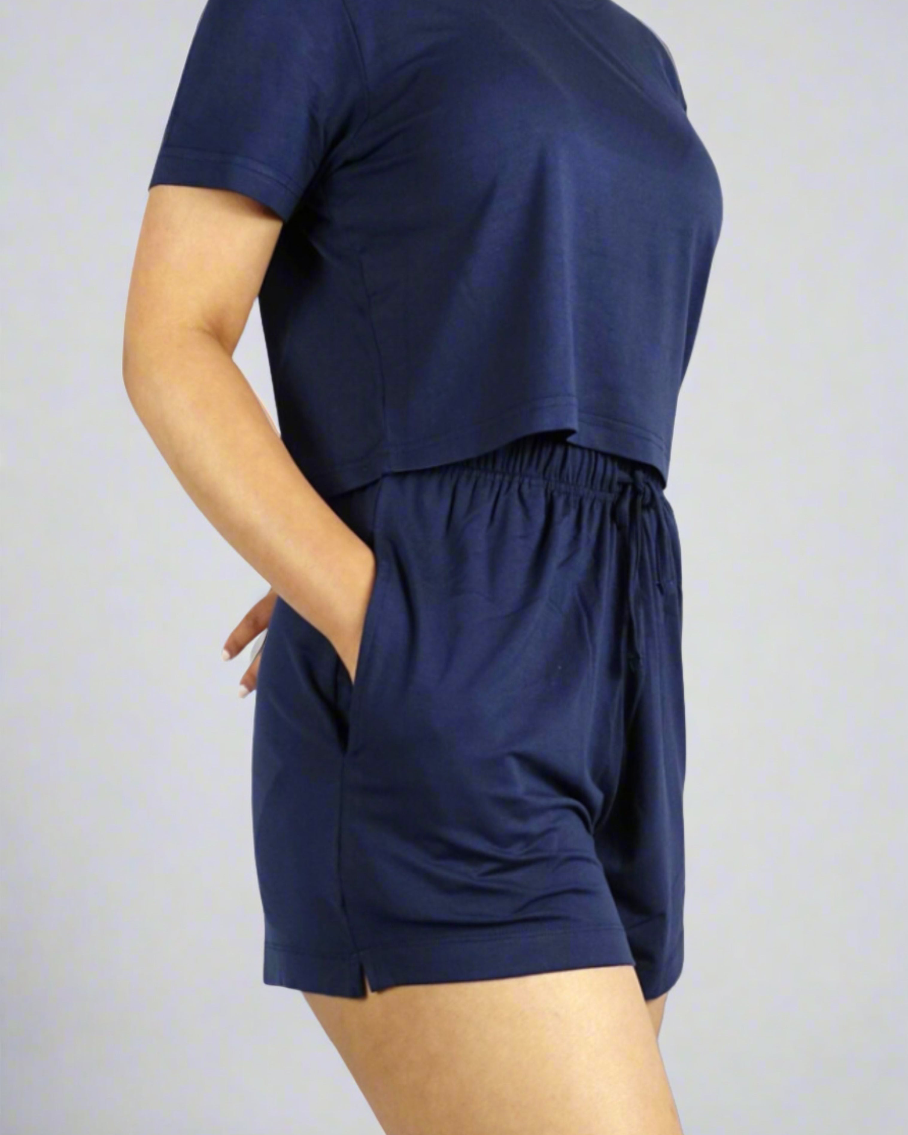 Women's Lounge Navy Lounge Shorts Buttery Soft Bamboo