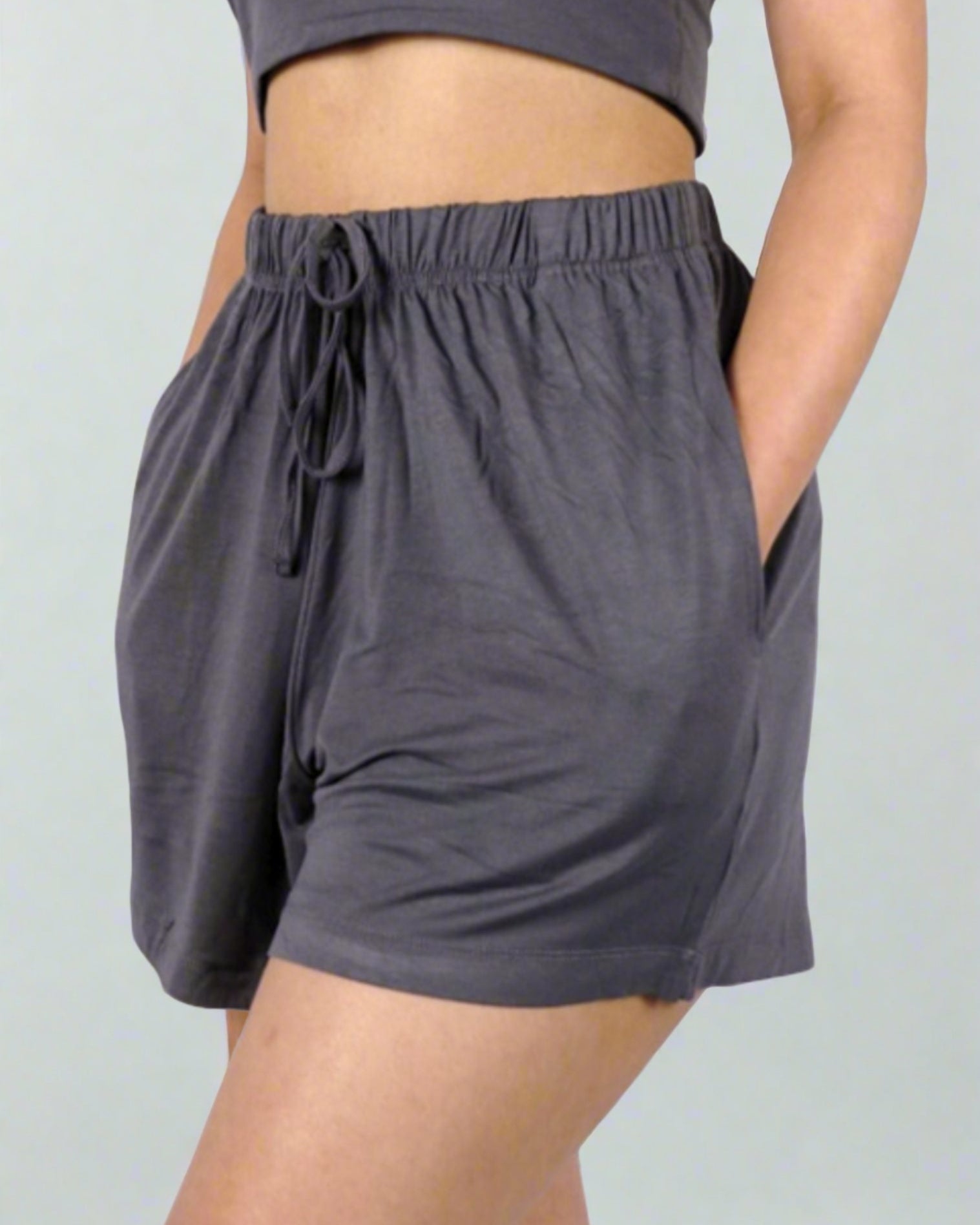 Women's Short Bamboo soft & Silky l Grey