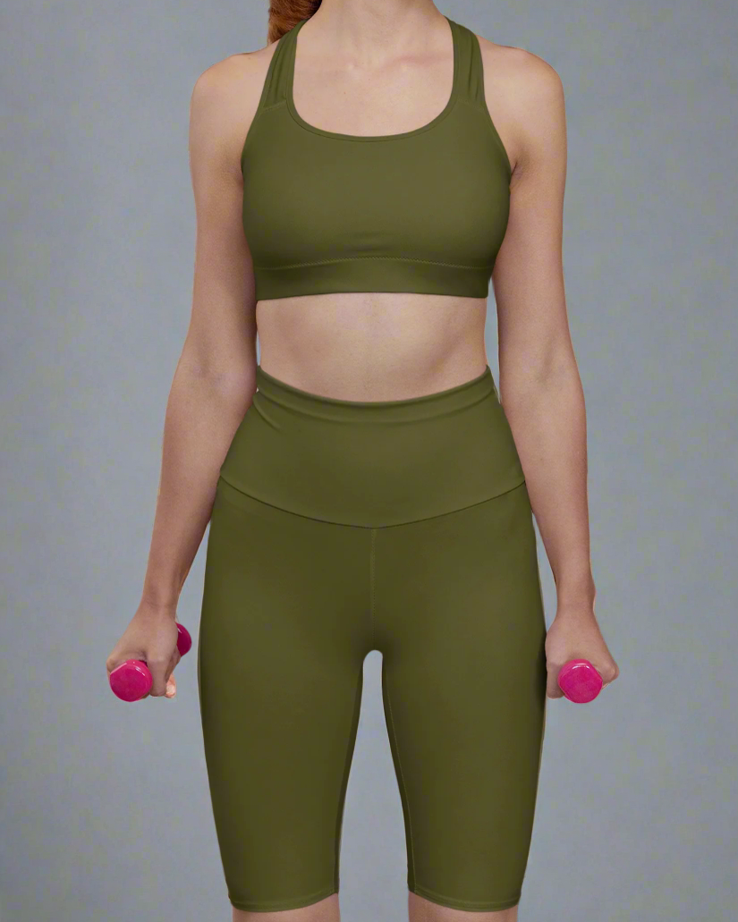 Khaki Bike Shorts Moisture Wicking and breathable Bamboo