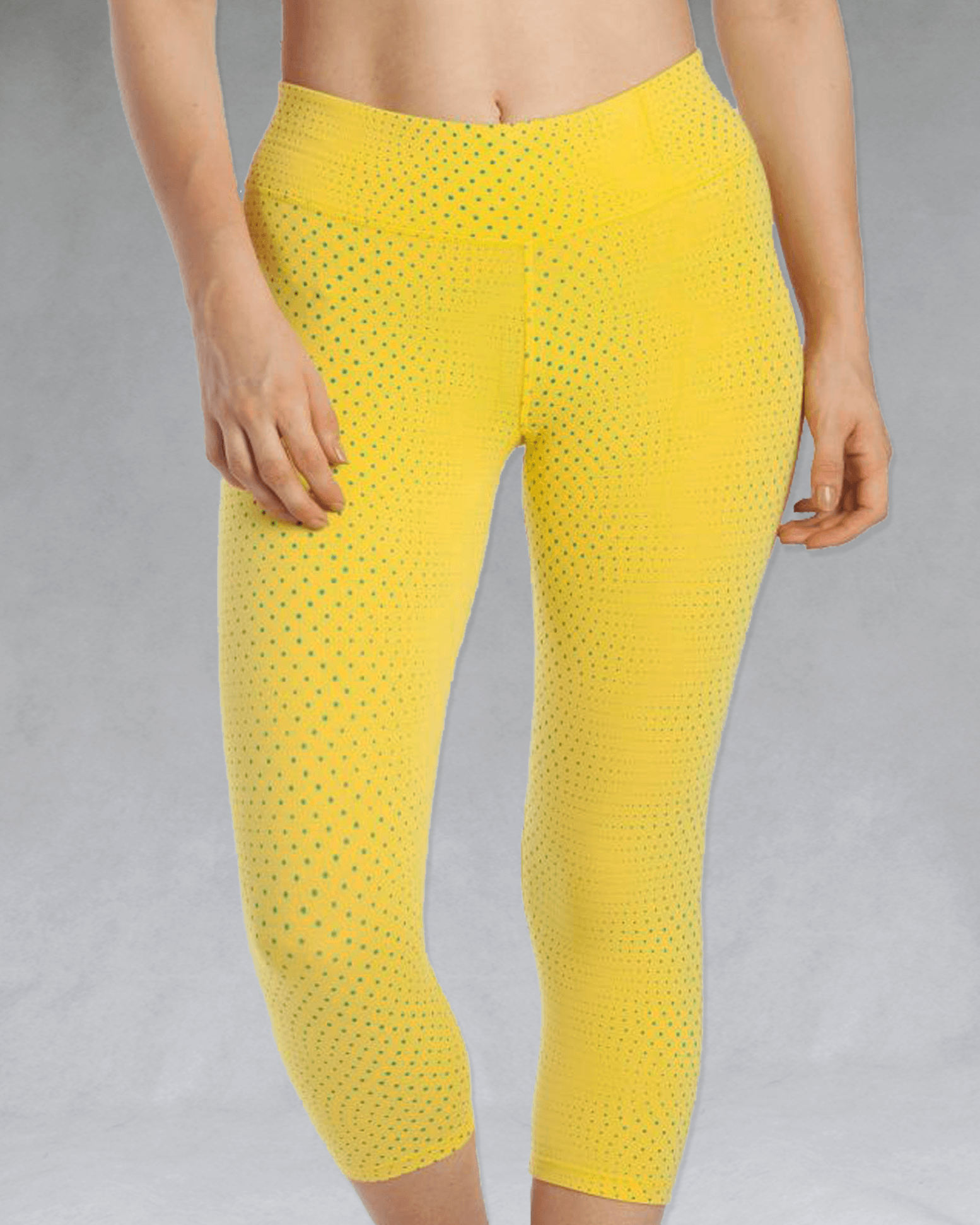 Women's sunshine yellow crop leggings, activewear