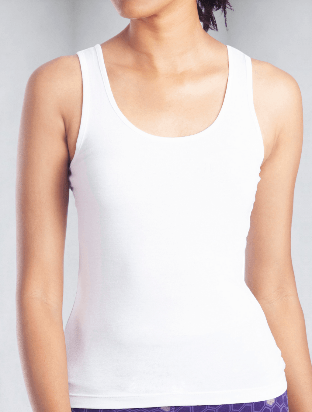 Women's white soft tank top