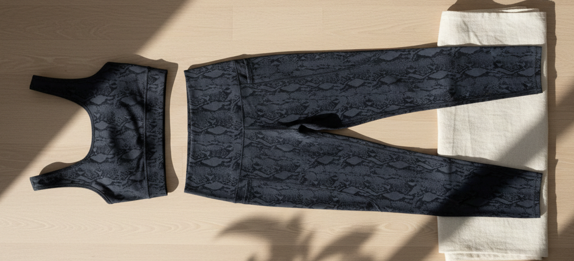 Snake skin print buttery soft bamboo legging & sports bra