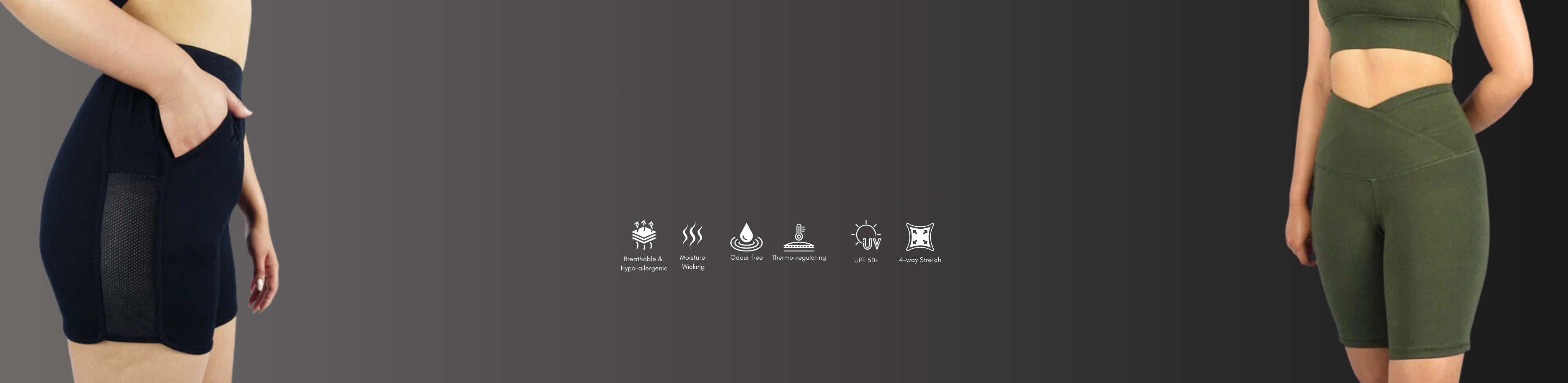 Bike Shorts with Phone Pocket & Compression Fit Technology Active by GS