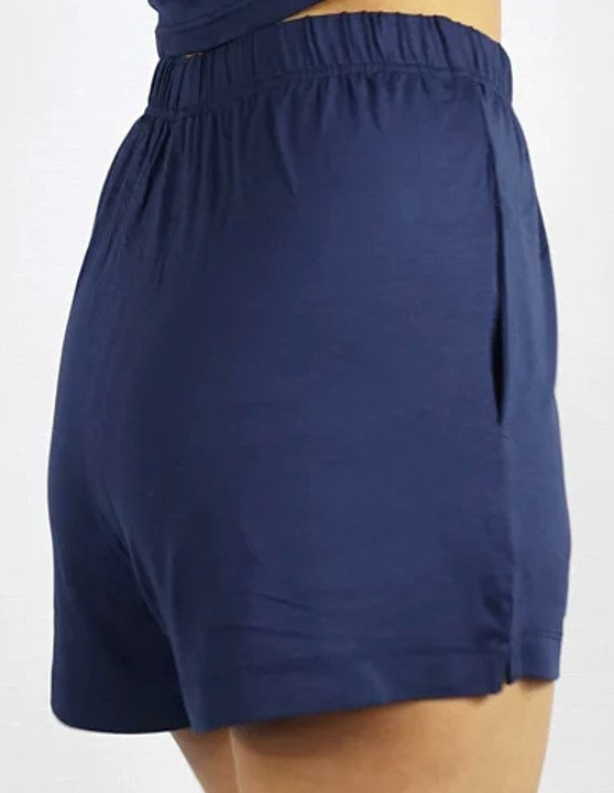 Womens Super Soft Air Bamboo Relax Lounge Shorts Navy