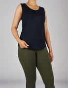 Black women's gym tank top 