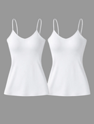 Two white camisole set bamboo soft and breathable fabric
