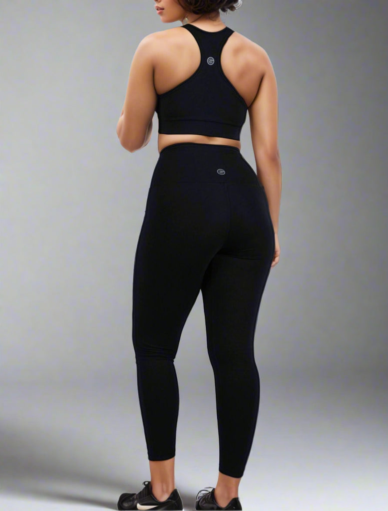 Black phone pocket activewear gym and yoga super soft legging & tights