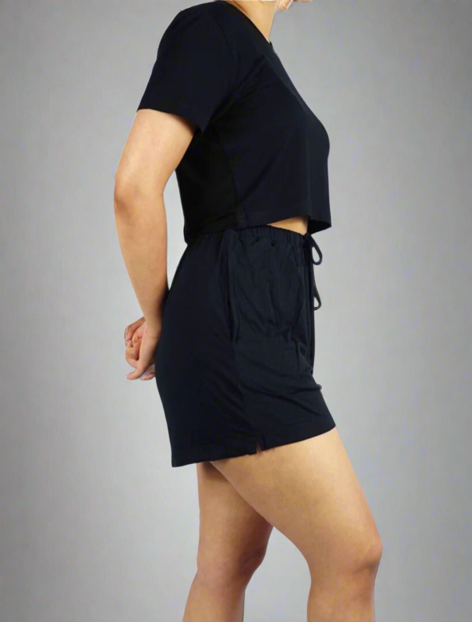 Silky Soft Bamboo Women's  Black Lounge Shorts Active by GS