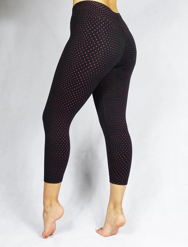 Black Spotted Crop Legging 